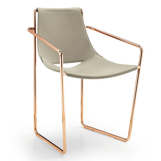 Fauteuil de réunion en cuir collection Apelle Midj