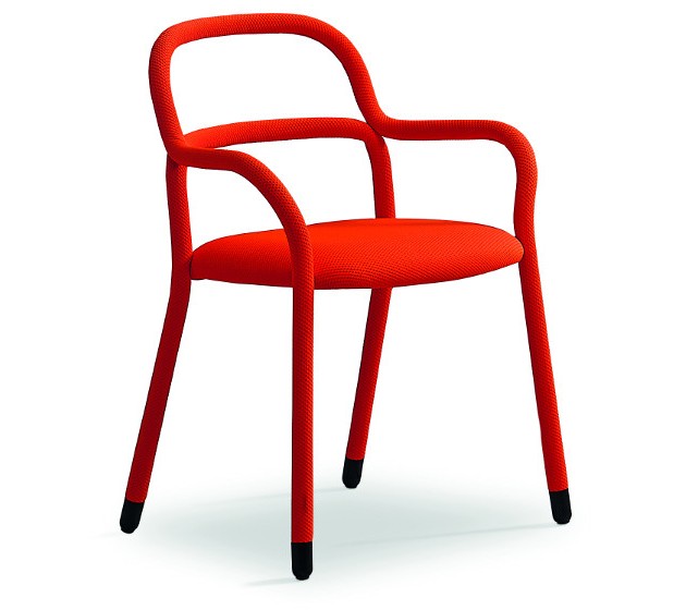 Fauteuil de réunion design rouge Pippi Midj