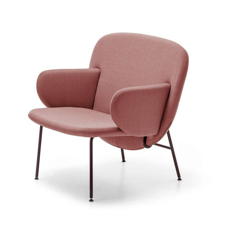 Fauteuil lounge en tissu rose ALA La Cividina
