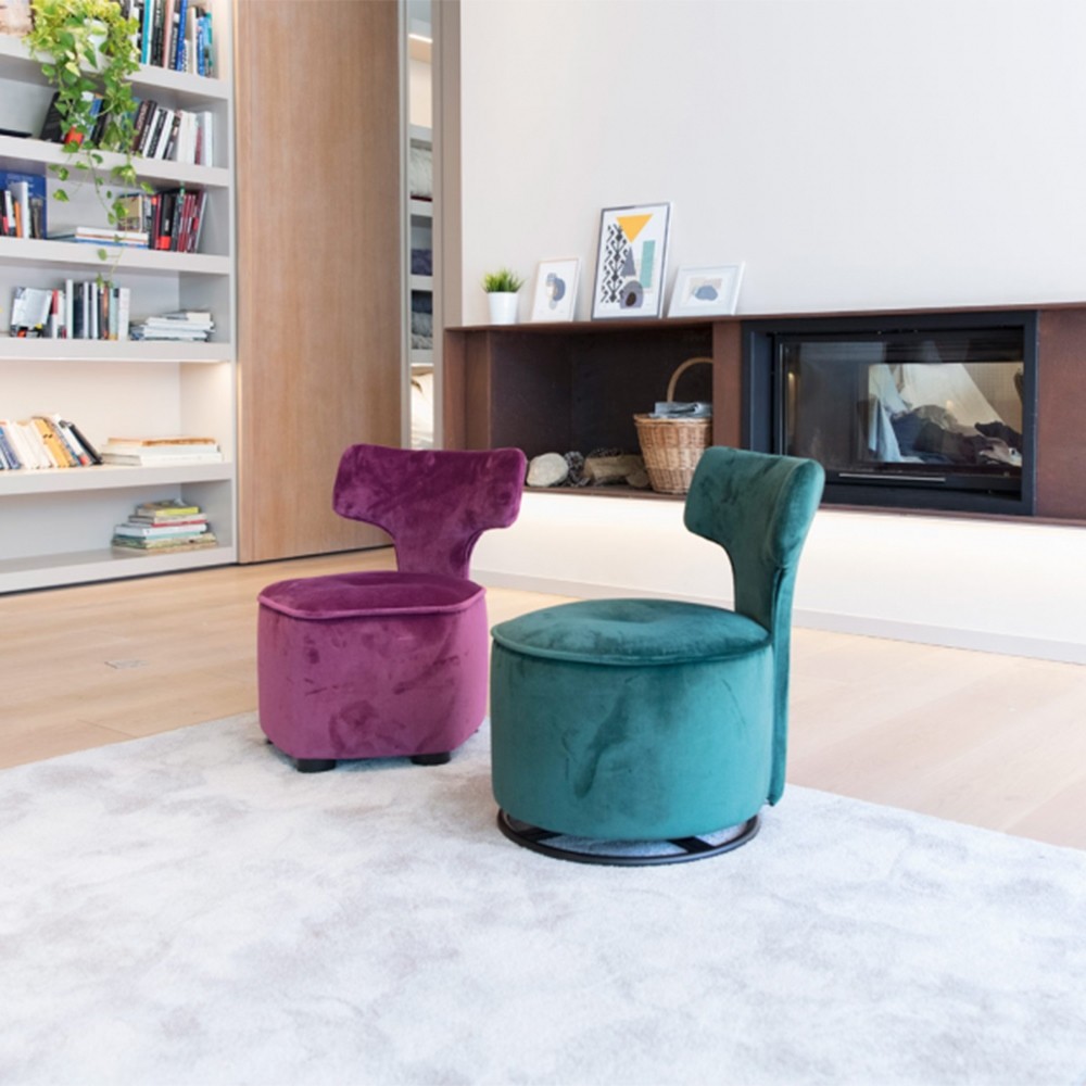 Fauteuil d'attente ZIPI et ZAPE en velours