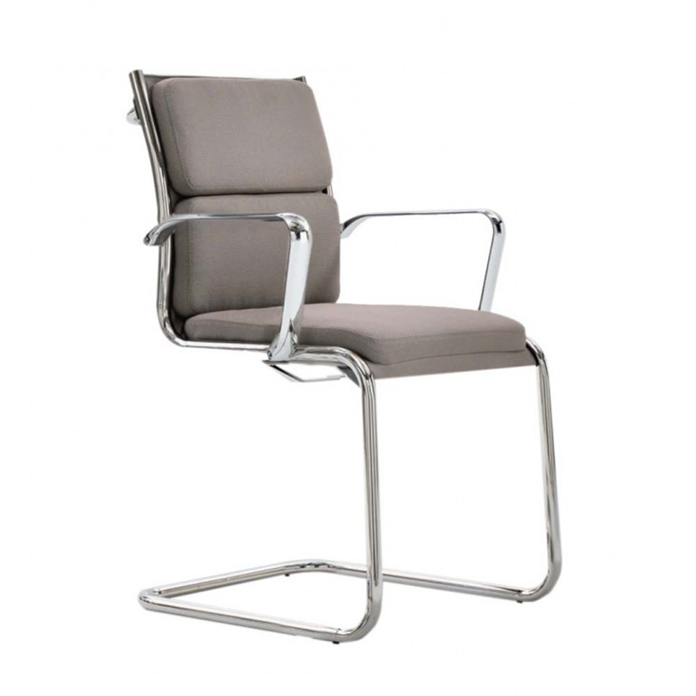 Fauteuil visiteur accoudoirs chromé SKY SOFT