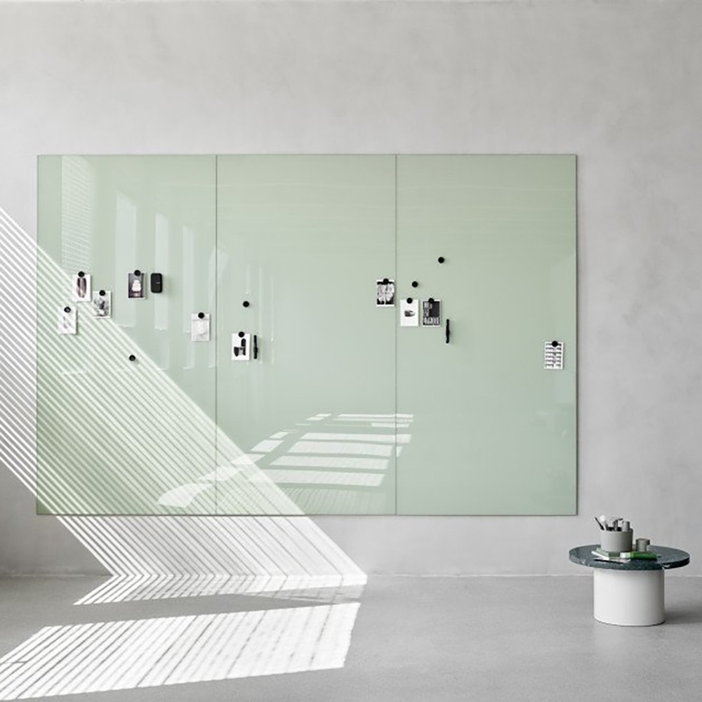Tableau magnétique en verre vert Lintex accessoire de bureau design
