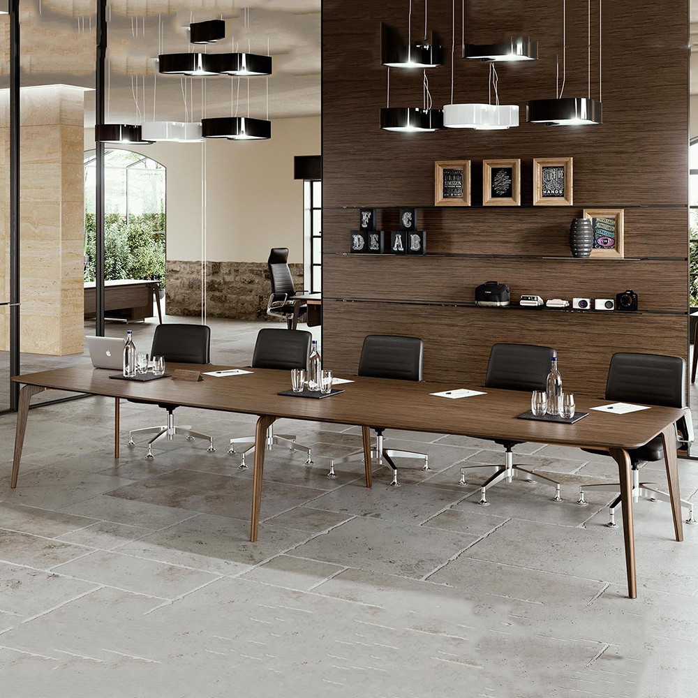 Grande table de réunion tonneau design Blade Alea