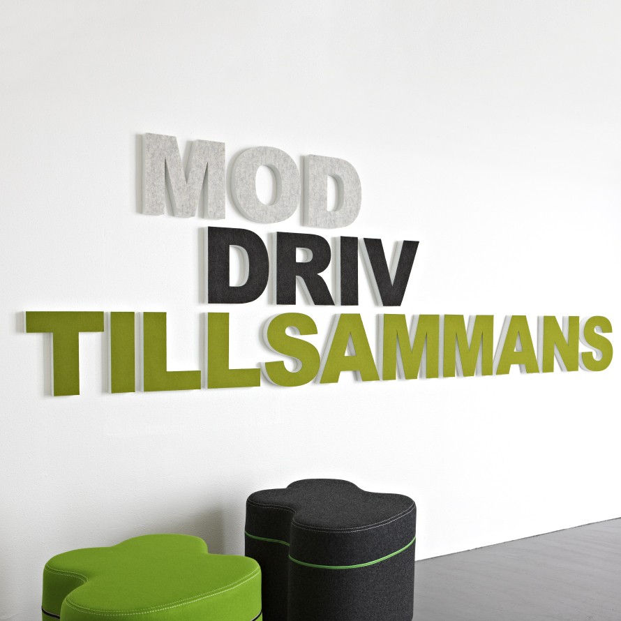 Lettres acoustiques pour décoration de bureau Gotessons