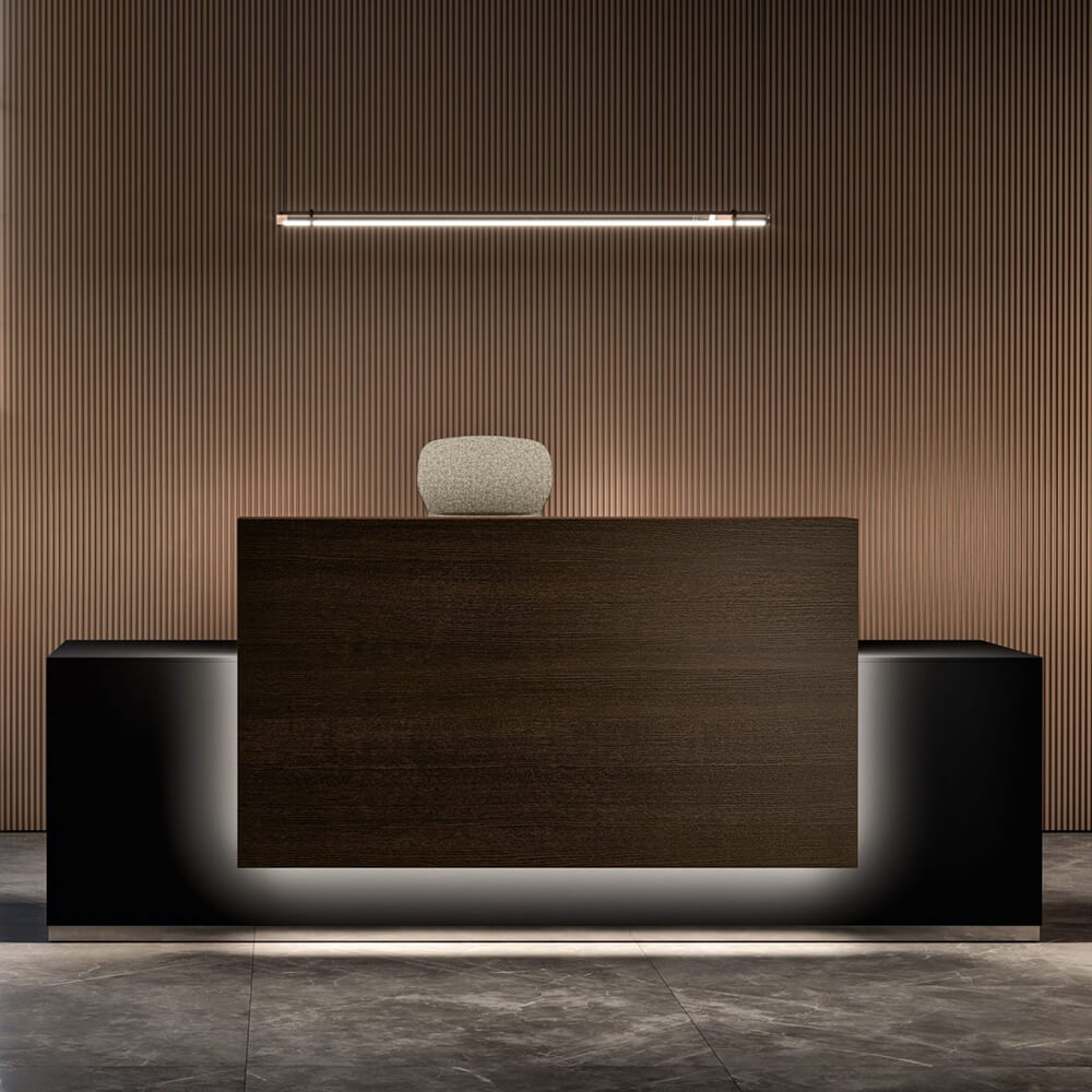 Banque d'accueil lumineuse LUX disponible dans de nombreux coloris