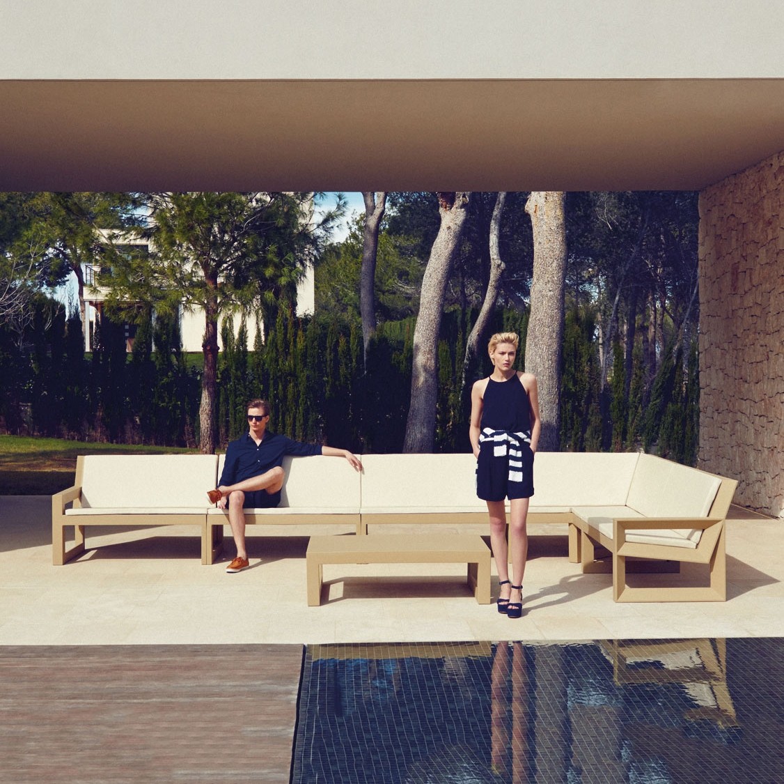 Mobilier de jardin Frame canapé d'angle d'extérieur Vondom