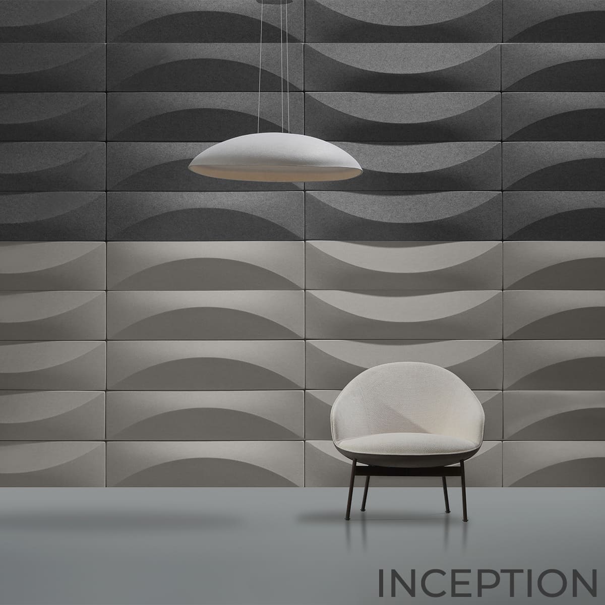 Panneau acoustique INCEPTION dégradé de gris