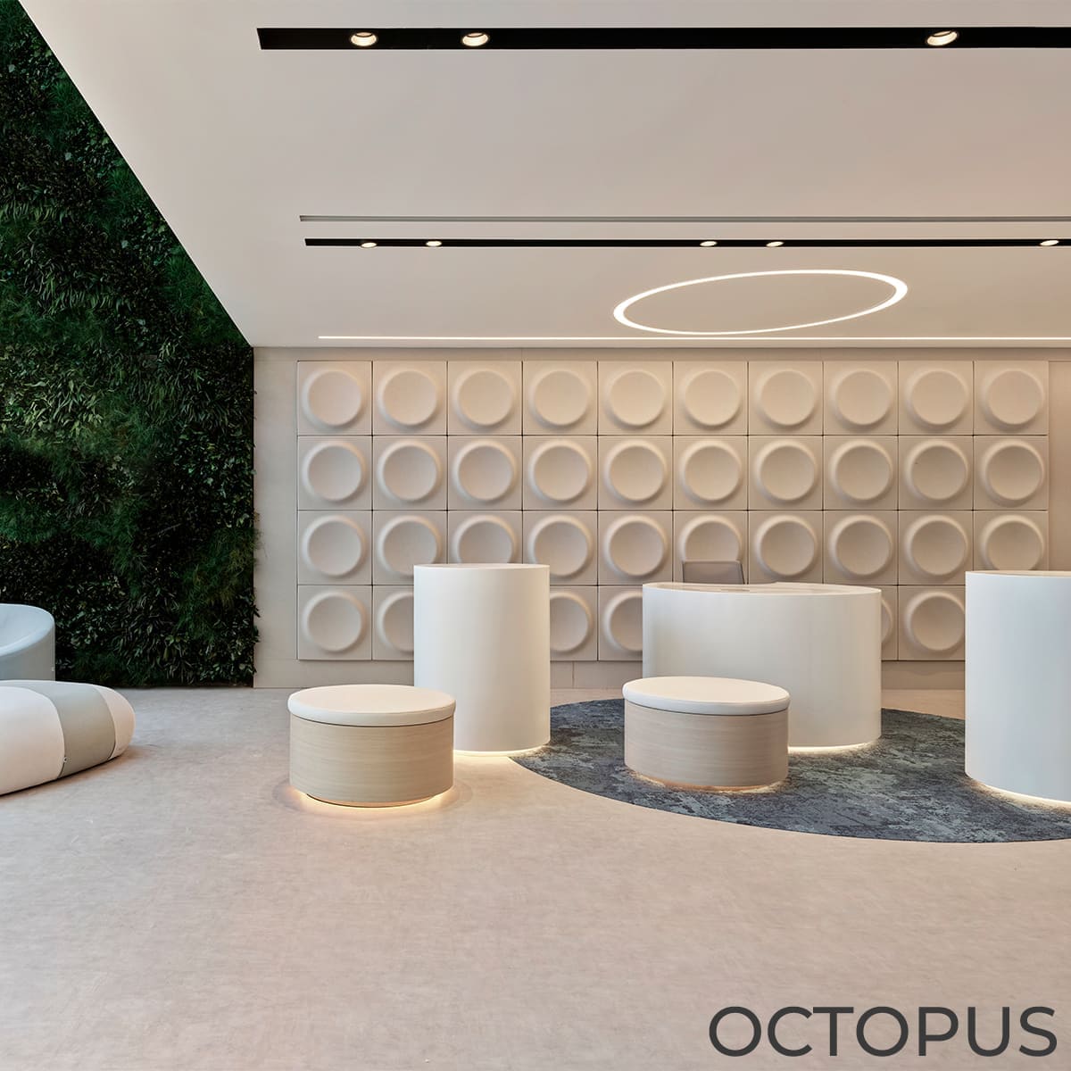 Panneaux muraux acoustiques OCTOPUS blanc