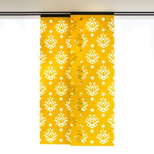 Panneaux acoustiques sur rail Buzzifalls Royal jaune 