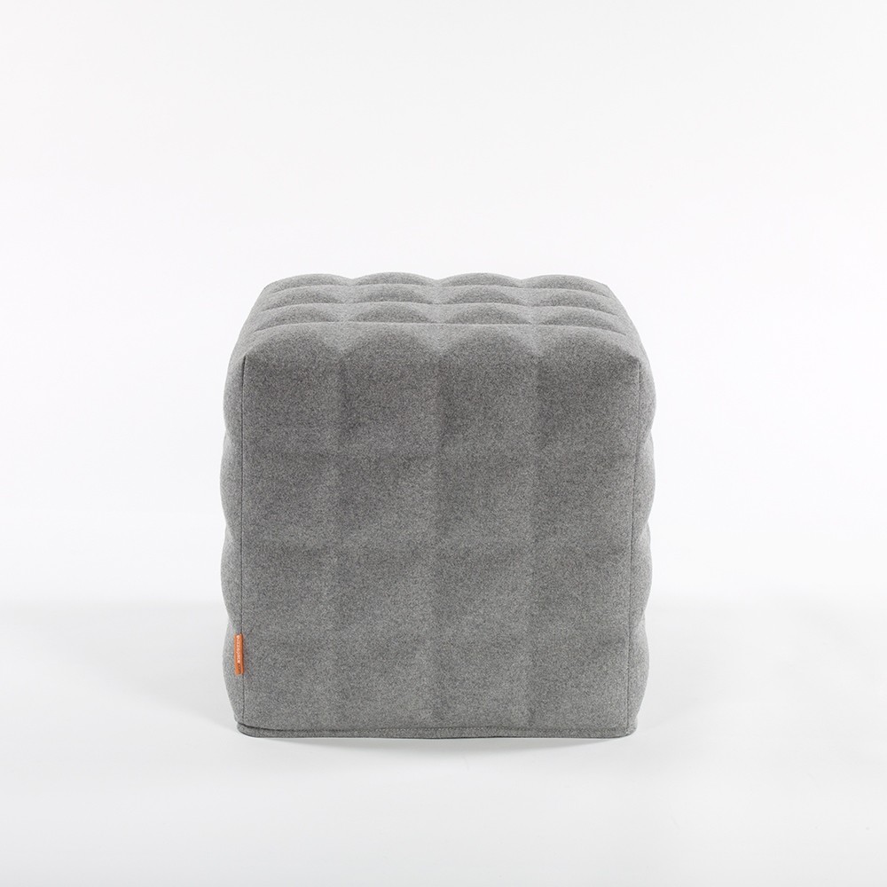 Pouf design tissu cube 3D buzzispace