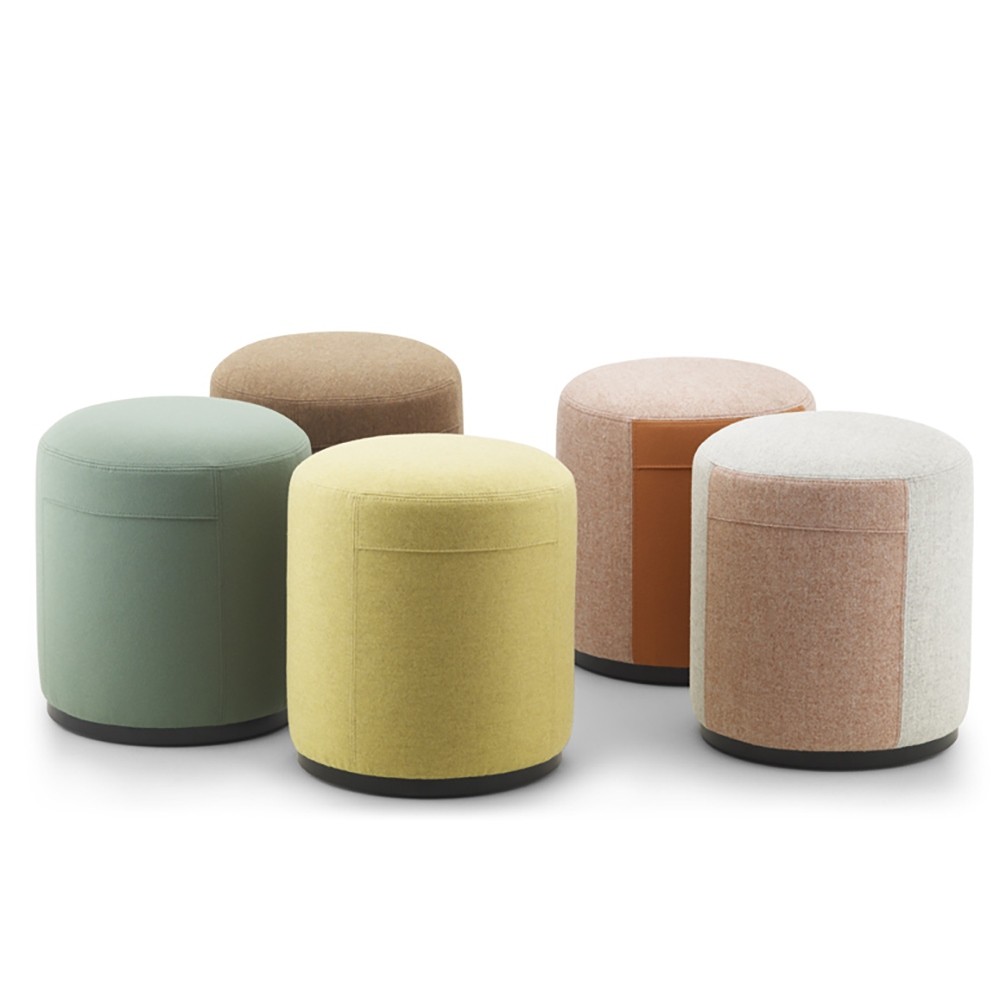 pouf coloré design Cyl unicolore et bicolore