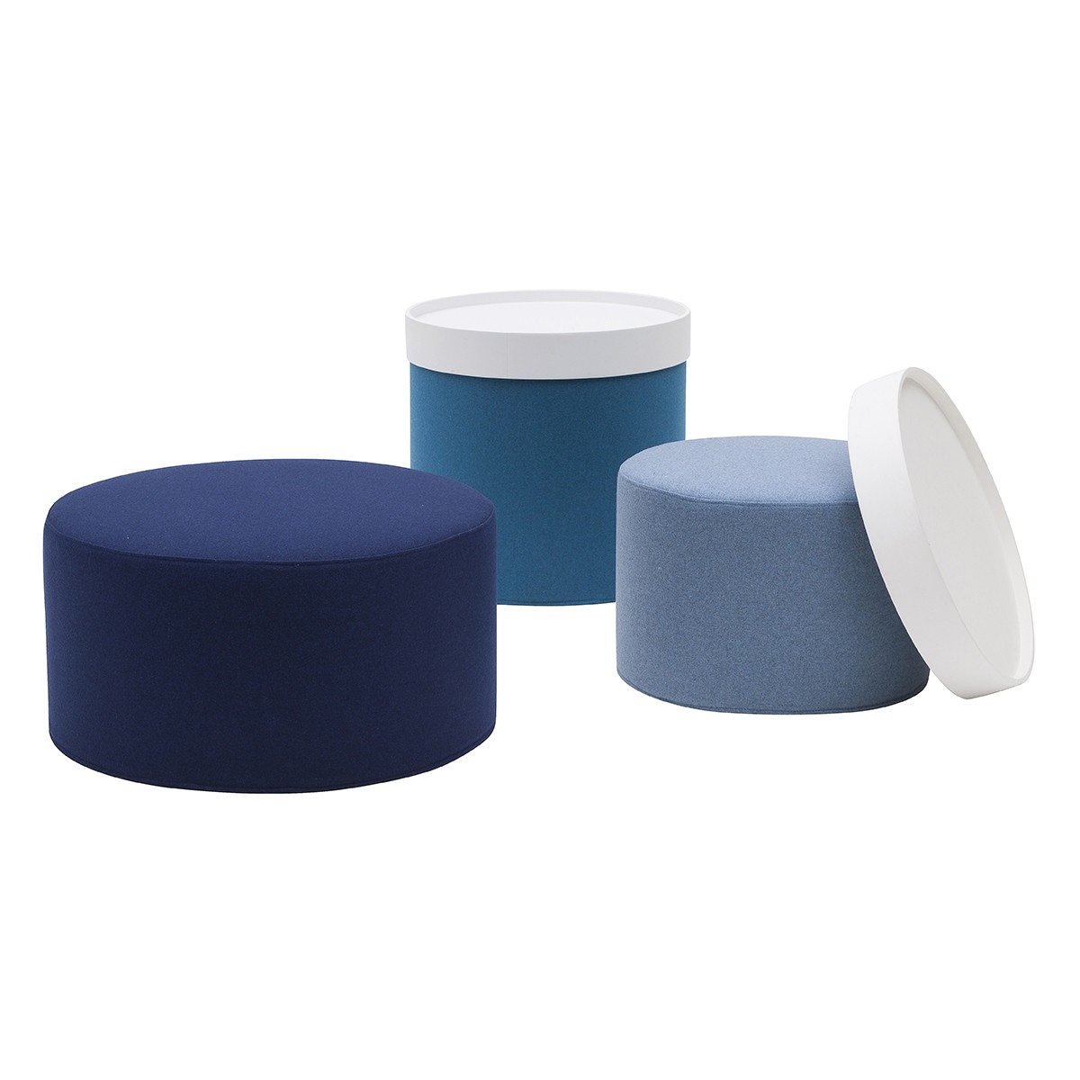 Pouf design rond avec plateau amovible DRUM Softline Dk