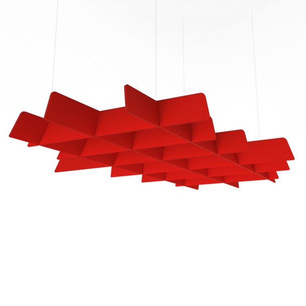 Panneau acoustique suspendu Buzzigrid rouge