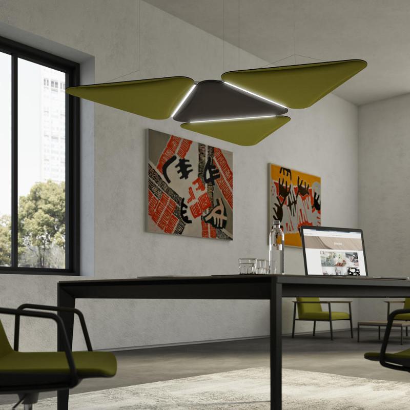 Luminaire professionnel suspension acoustique