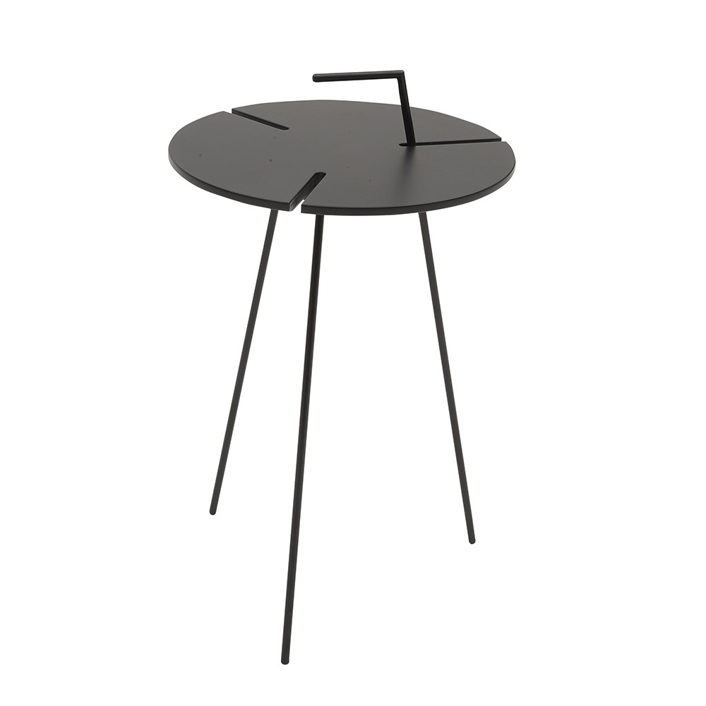 Table d'appoint en métal noir Stok
