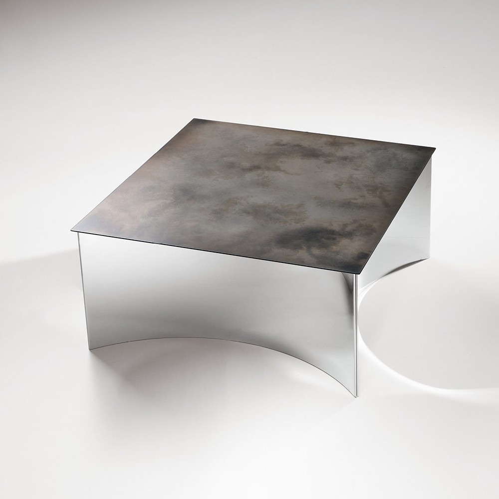 Table basse carrée design effet miroir Alchemy De Castelli