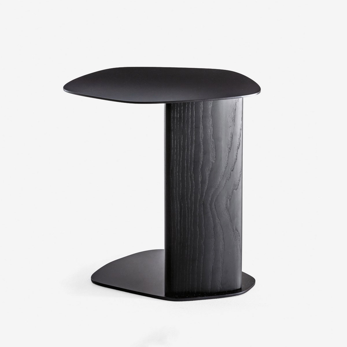 Table d'appoint acier noir / frêne teinté graphite KEISHO La Cividina