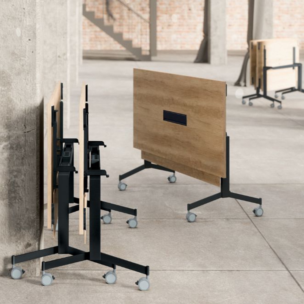 Table de formation rabattable chêne nebraska EUREKA par Buronomic