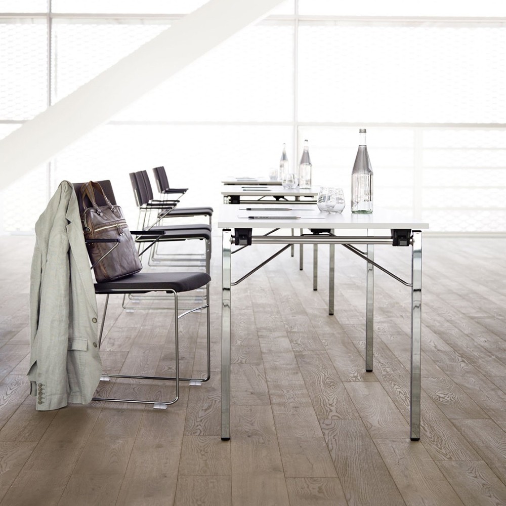 Table de formation pliante blanche FTS Wiesner Hager