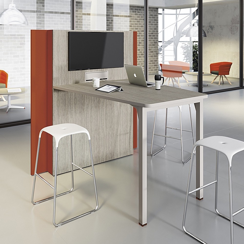 Table multimédia ATAO avec mur technique - mobilier de bureau Français