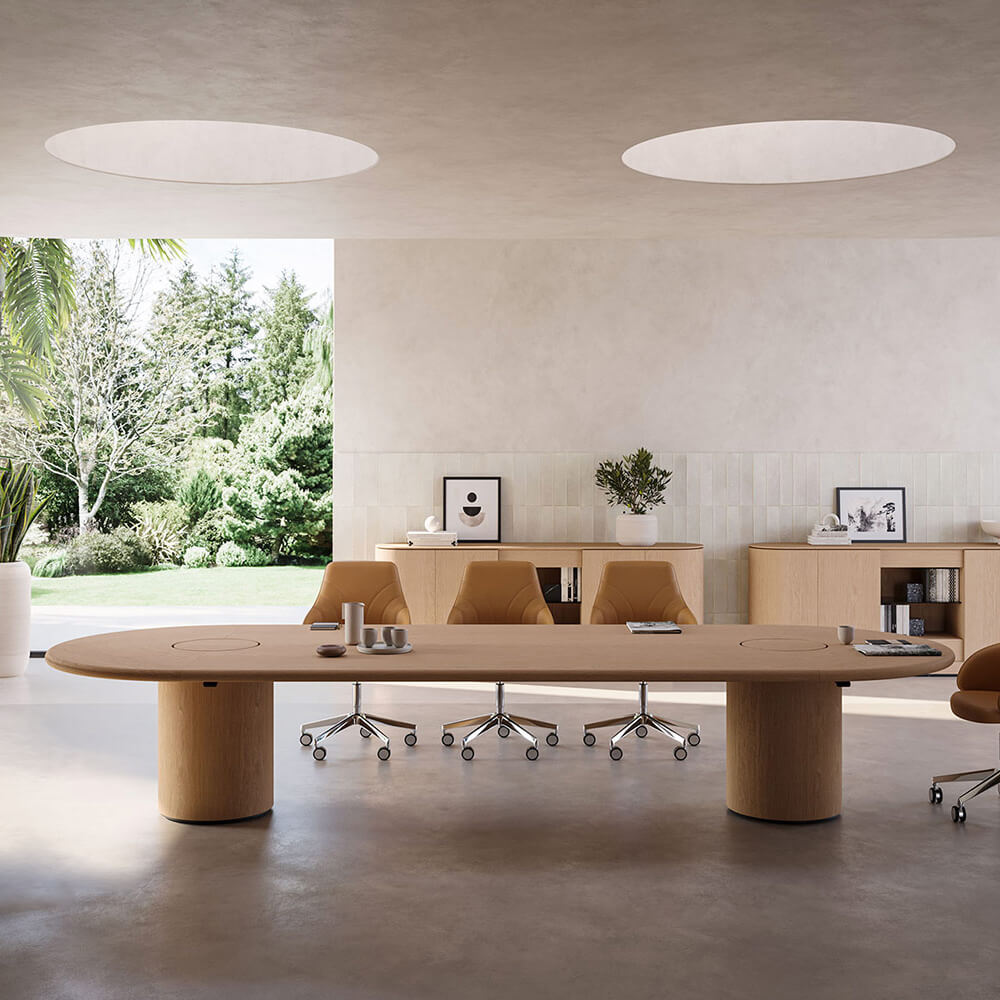 Table de réunion de direction en bois DEA