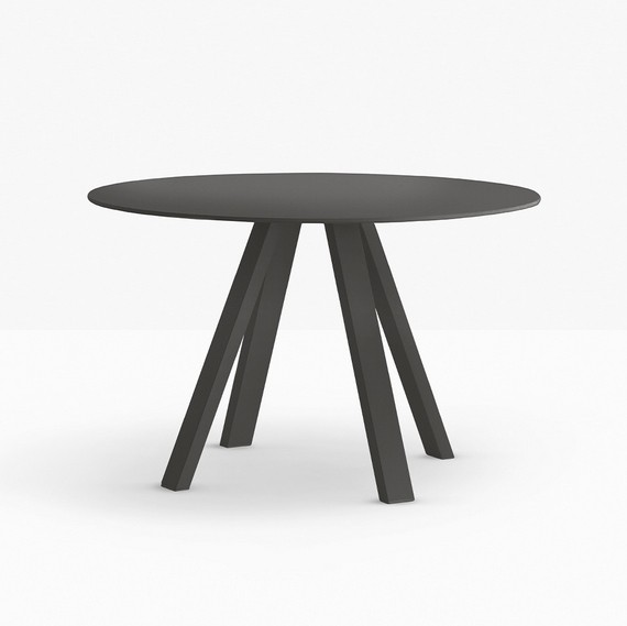 Table de restauration ronde noire Arki Pedrali