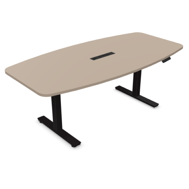 Table de réunion réglable en hauteur Envol avec boitier électrique optionnel
