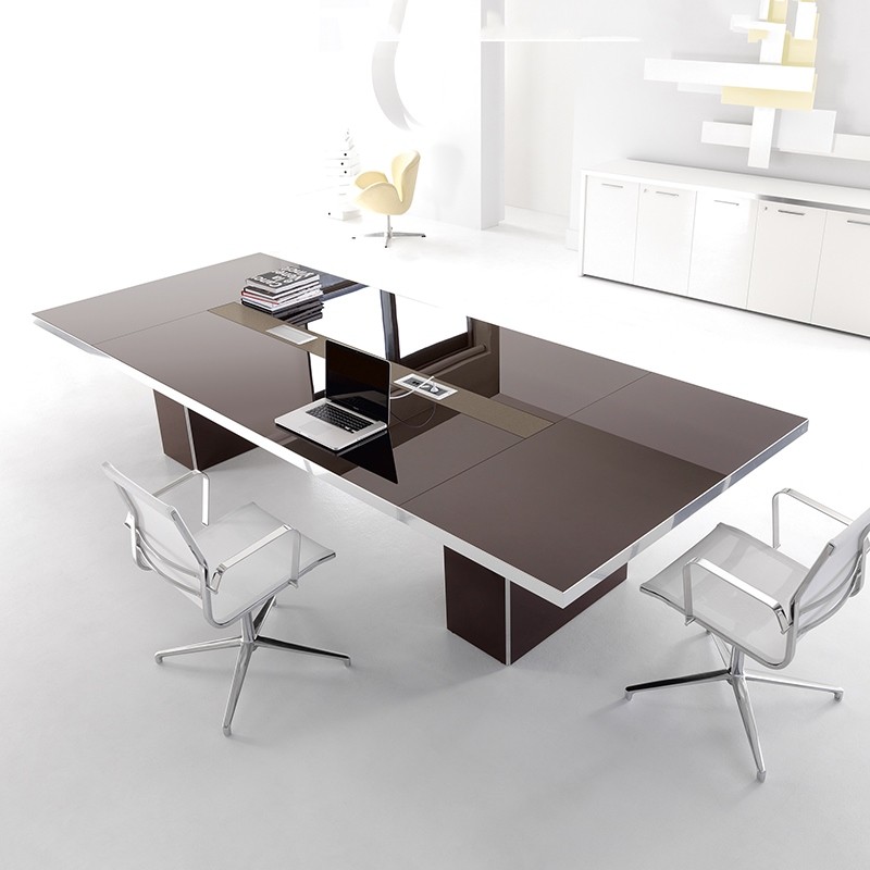 Table de réunion en verre Wing IVM