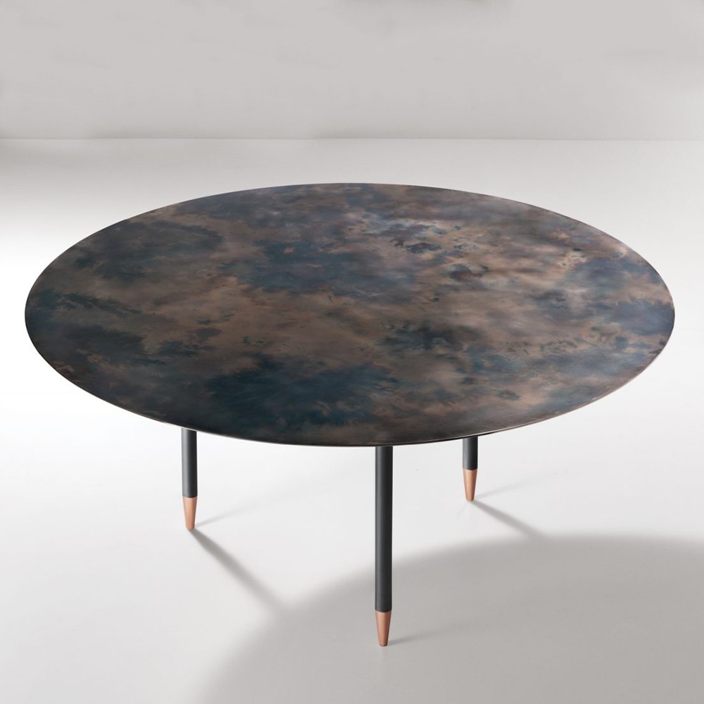 Table de réunion haut de gamme en acier Roma De Castelli