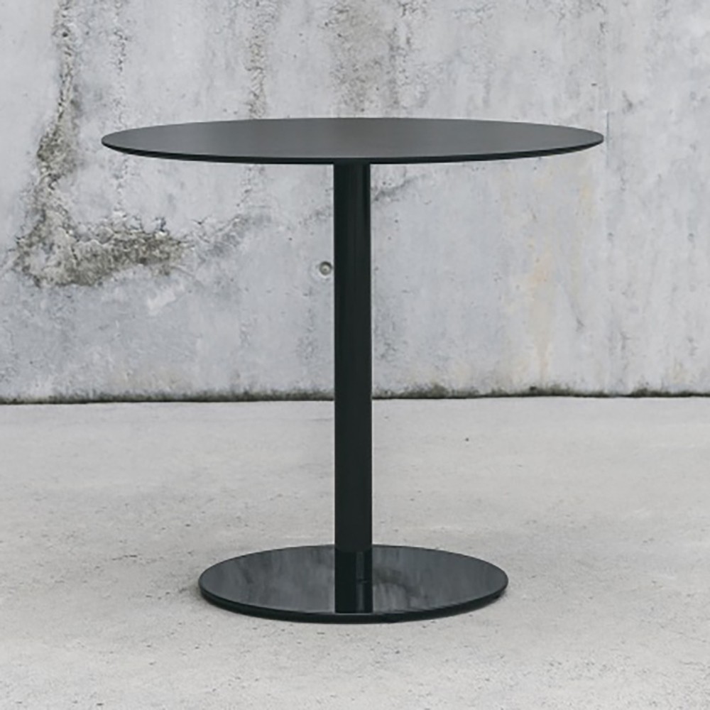 Table de cafétéria ronde noire Punto Enea