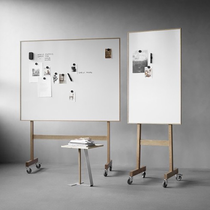 Tableau blanc sur pied Wood Whiteboard structure en bois