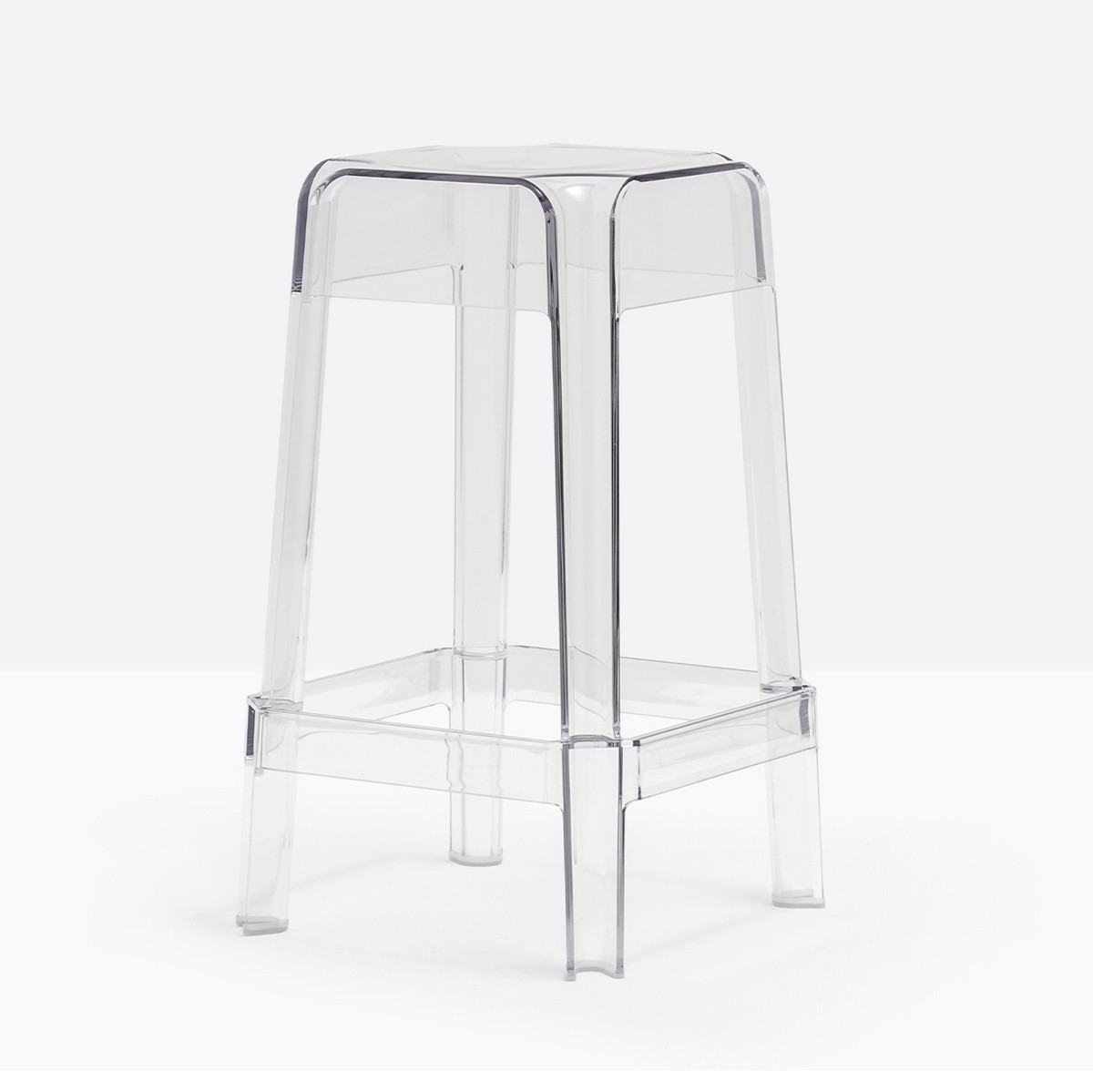 Tabouret de bar transparent Rubik Pedrali