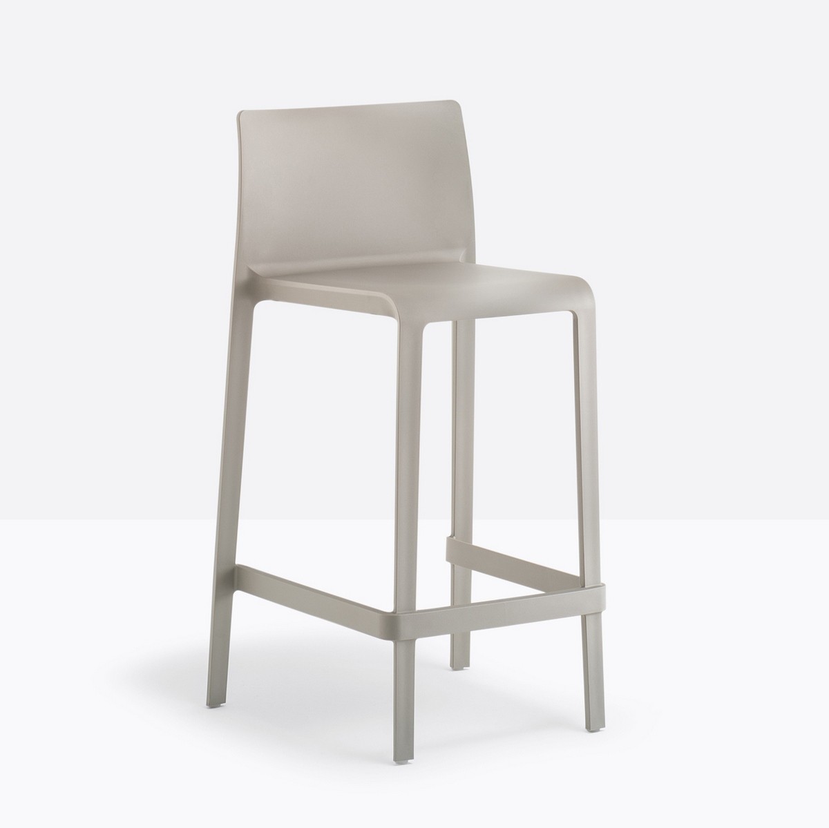 Tabouret de bar empilable Volt gris beige Pedrali