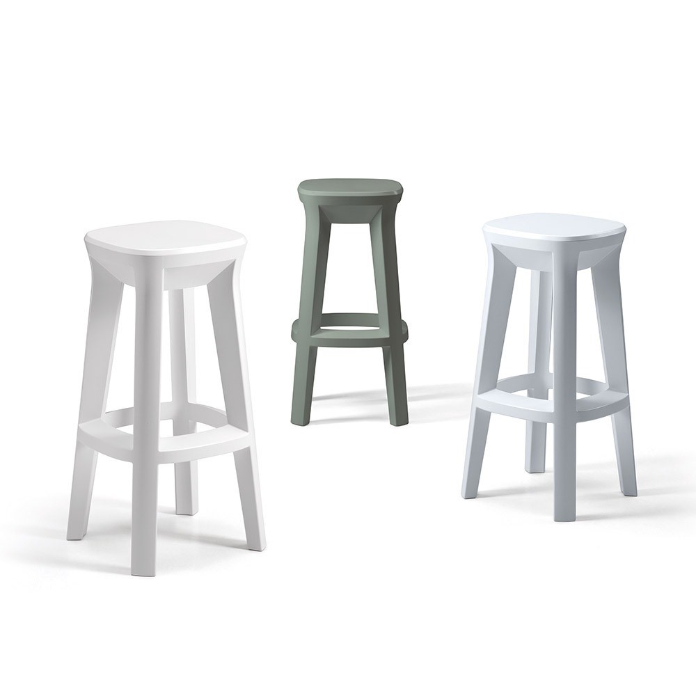 Tabouret de bar design Frozen - mobilier outdoor en plastique