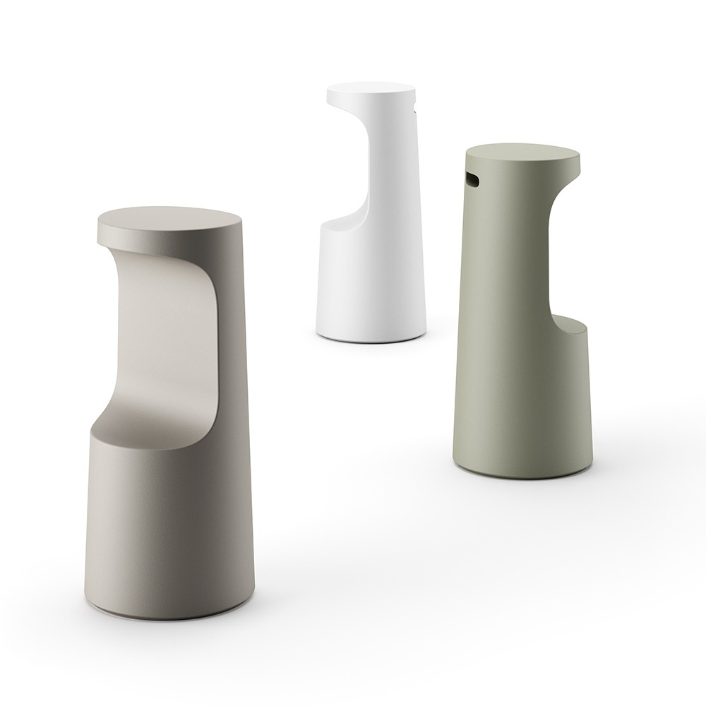 Tabourets de bar design pour l'extérieur aux couleurs douces et tendances collection FURA