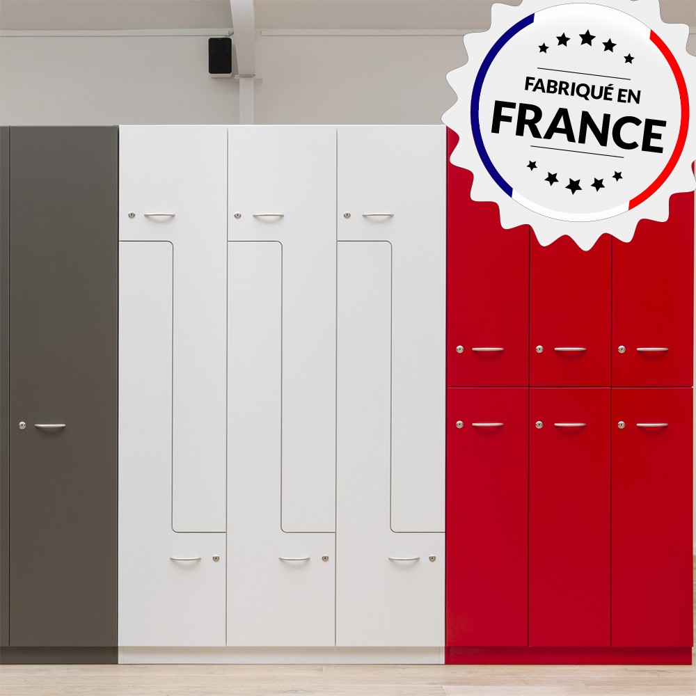 Vestiaire en L pour aménagement bureau open space design Oxwood