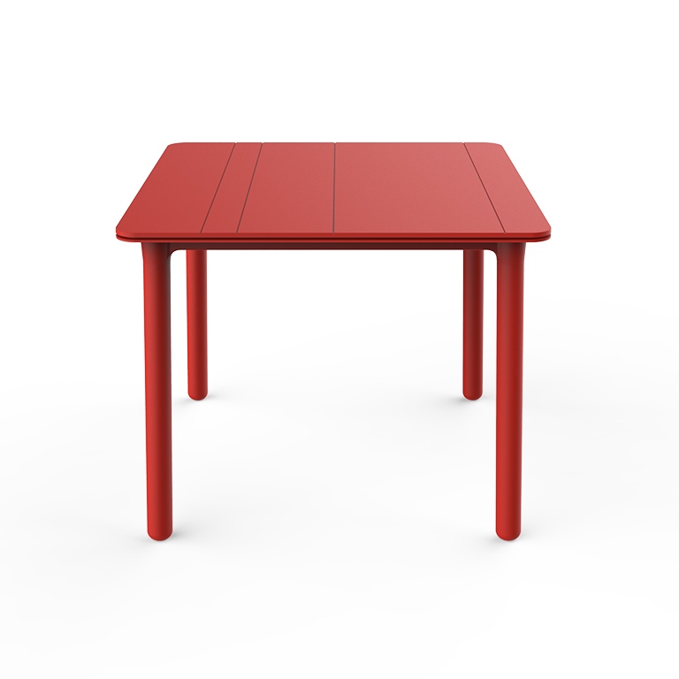 Table de restauration carrée rouge NOA