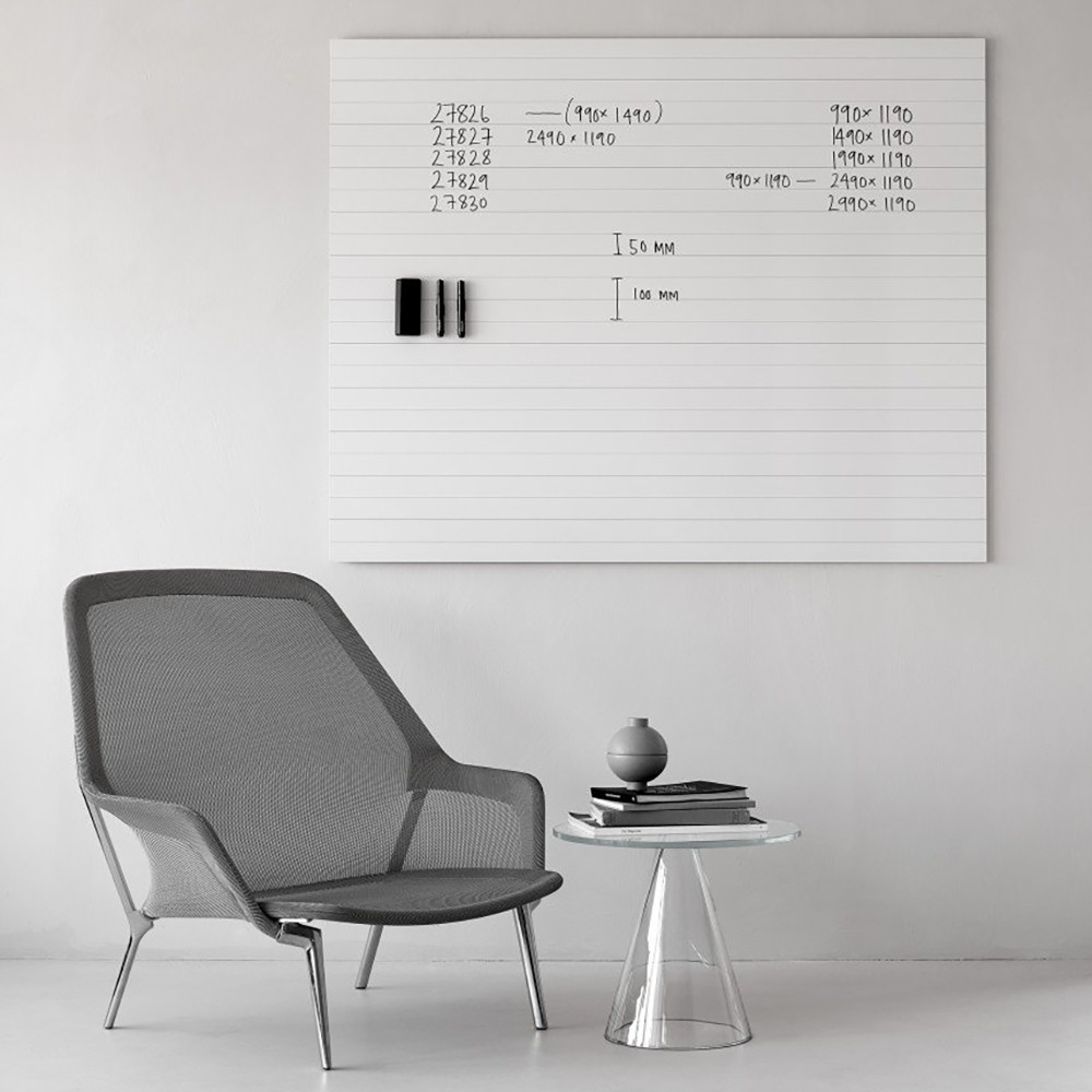 Tableau blanc magnétique et effaçable - Glassboard design - Mahora