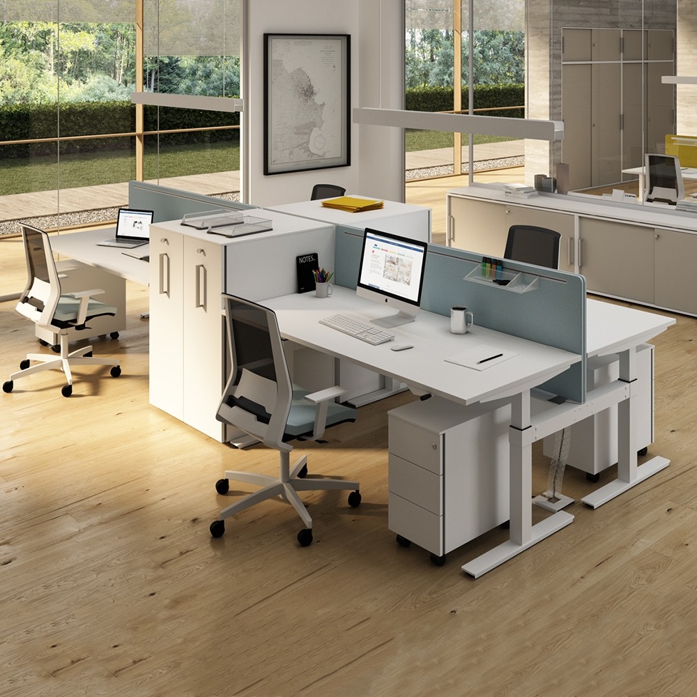 Bureau open space électrique et réglable en hauteur Winglet de Bralco